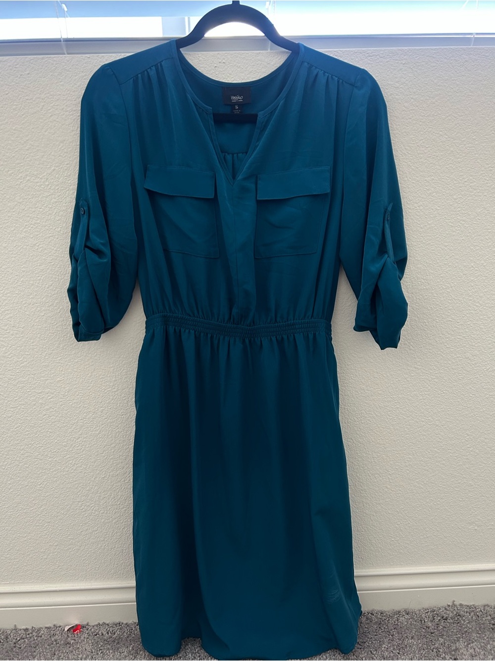 Teal Midi Shirt Dress